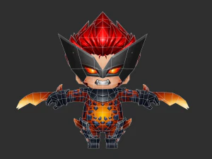 Wolverine 3 Hand-Painted Low-Poly 3D Game Assets 3D Model