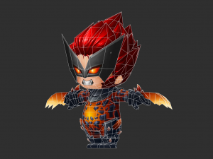 Wolverine 3 Hand-Painted Low-Poly 3D Game Assets Model 3D