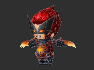 Wolverine 3 Hand-Painted Low-Poly 3D Game Assets 3D Model