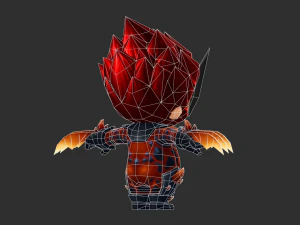 Wolverine 3 Hand-Painted Low-Poly 3D Game Assets 3D Model