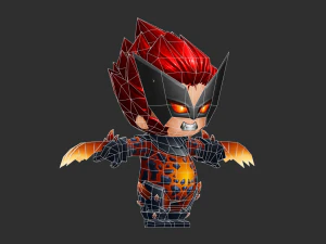 Wolverine 3 Hand-Painted Low-Poly 3D Game Assets 3D Model