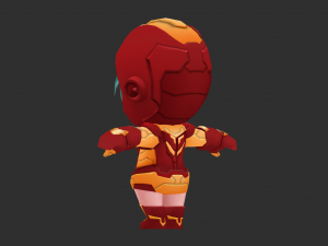 Iron Girl Hand-Painted Low-Poly 3D Game Assets 3D-Modell
