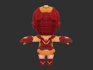 Iron Girl Hand-Painted Low-Poly 3D Game Assets 3D Model