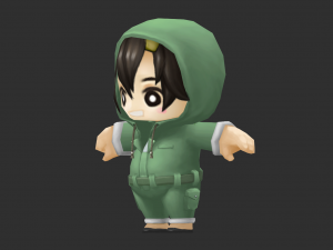 Cute Boy Hand-Painted Low-Poly 3D Game Assets 3D Model