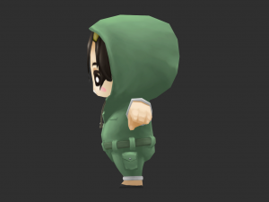 Cute Boy Hand-Painted Low-Poly 3D Game Assets 3D Model