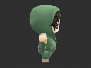 Cute Boy Hand-Painted Low-Poly 3D Game Assets 3D Model