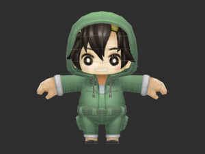 Cute Boy Hand-Painted Low-Poly 3D Game Assets 3D Model