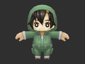 Cute Boy Hand-Painted Low-Poly 3D Game Assets 3D Model
