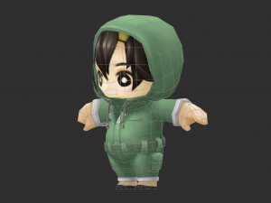 Cute Boy Hand-Painted Low-Poly 3D Game Assets 3D Model