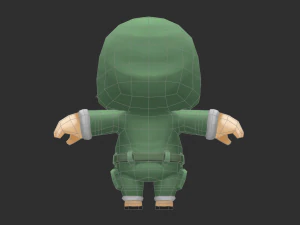 Cute Boy Hand-Painted Low-Poly 3D Game Assets 3D Model