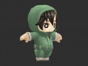 Cute Boy Hand-Painted Low-Poly 3D Game Assets 3D Model