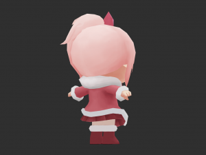 Cute Girl Hand-Painted Low-Poly 3D Game Assets 3D 模型