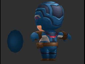 Captain America 3 Hand-Painted Low-Poly 3D Game Assets 3D Model