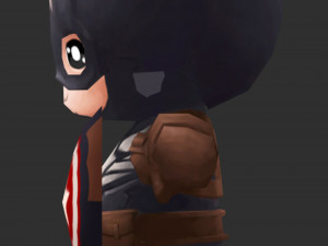 Captain America 4 Hand-Painted Low-Poly 3D Game Assets 3D मॉडल