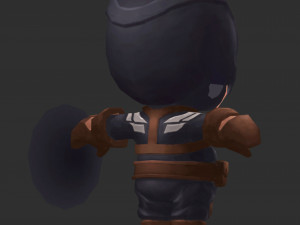 Captain America 4 Hand-Painted Low-Poly 3D Game Assets 3D मॉडल
