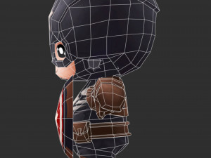 Captain America 4 Hand-Painted Low-Poly 3D Game Assets 3D मॉडल
