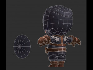 Captain America 4 Hand-Painted Low-Poly 3D Game Assets 3D मॉडल