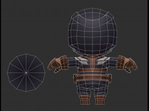 Captain America 4 Hand-Painted Low-Poly 3D Game Assets 3D मॉडल