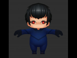 Fire Man 1 Hand-Painted Low-Poly 3D Game Assets Model 3D