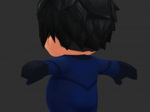 Fire Man 1 Hand-Painted Low-Poly 3D Game Assets 3D 模型