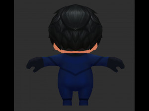 Fire Man 1 Hand-Painted Low-Poly 3D Game Assets 3D 模型