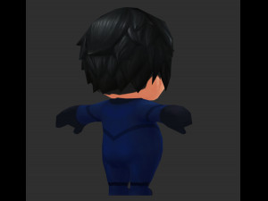 Fire Man 1 Hand-Painted Low-Poly 3D Game Assets 3D 模型