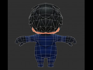 Fire Man 1 Hand-Painted Low-Poly 3D Game Assets 3D 模型