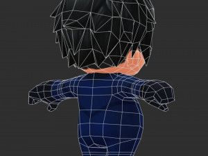 Fire Man 1 Hand-Painted Low-Poly 3D Game Assets 3D 模型