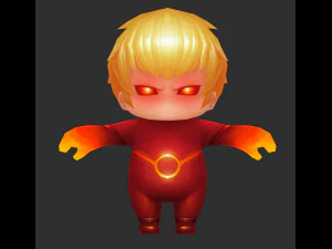 Fire Man 2 Низькополігональні 3D ігрові ресурси 3D Модель