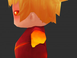 Fire Man 2 Hand-Painted Low-Poly 3D Game Assets 3D-Modell