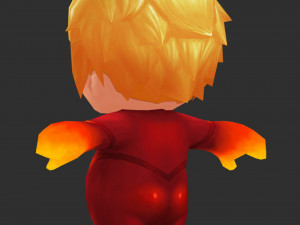Fire Man 2 Hand-Painted Low-Poly 3D Game Assets 3D-Modell