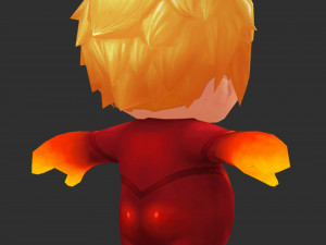 Fire Man 2 Hand-Painted Low-Poly 3D Game Assets 3D-Modell
