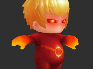 Fire Man 2 Hand-Painted Low-Poly 3D Game Assets 3D-Modell