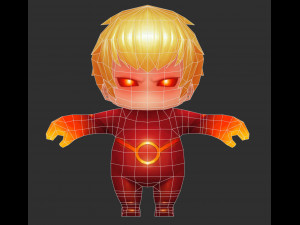 Fire Man 2 Hand-Painted Low-Poly 3D Game Assets 3D-Modell