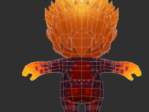 Fire Man 3 Hand-Painted Low-Poly 3D Game Assets 3D 모델