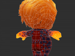 Fire Man 3 Hand-Painted Low-Poly 3D Game Assets 3D 모델