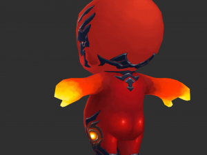 Fire Man 4 Hand-Painted Low-Poly 3D Game Assets 3D Model