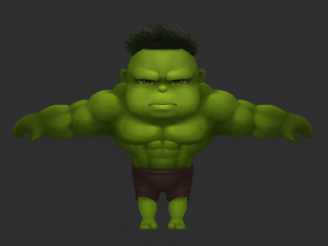 Hulk 1 Hand-Painted Low-Poly 3D Game Assets 3D Model