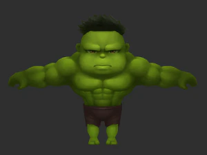 Халк 1 Розмальовані вручну низькополігональні 3D-ігри 3D Модель