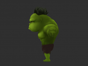 Hulk 1 Hand-Painted Low-Poly 3D Game Assets Model 3D