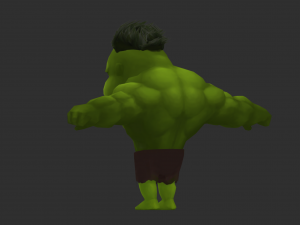 Hulk 1 Hand-Painted Low-Poly 3D Game Assets Model 3D