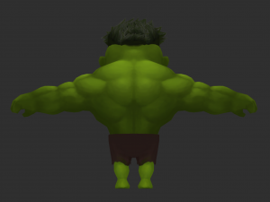 Hulk 1 Hand-Painted Low-Poly 3D Game Assets Model 3D