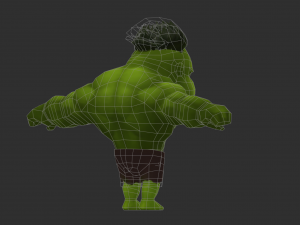 Hulk 1 Hand-Painted Low-Poly 3D Game Assets Model 3D