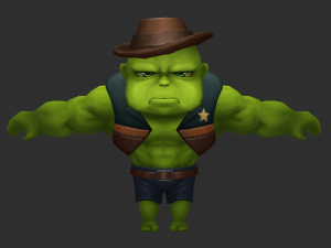 Hulk 2 Hand-Painted Low-Poly 3D Game Assets 3D Model