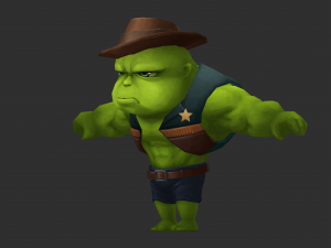 Hulk 2 Hand-Painted Low-Poly 3D Game Assets Model 3D