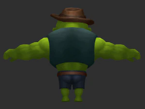 Hulk 2 Hand-Painted Low-Poly 3D Game Assets 3D Model