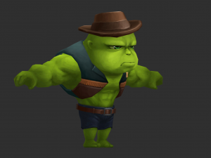 Hulk 2 Hand-Painted Low-Poly 3D Game Assets Model 3D