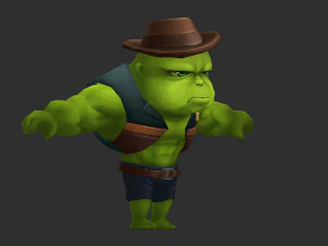 Hulk 2 Hand-Painted Low-Poly 3D Game Assets 3D Model