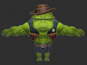 Hulk 2 Hand-Painted Low-Poly 3D Game Assets Model 3D