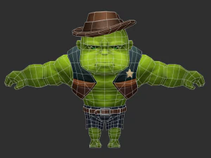 Hulk 2 Hand-Painted Low-Poly 3D Game Assets 3D Model